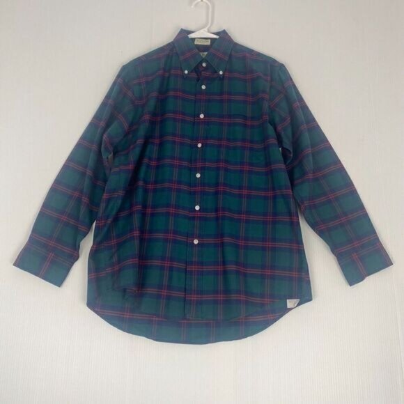 L.L Bean Button Down Shirt Mens SZ 16-33 Striped Long Sleeve Cotton Made in USA - Picture 5 of 11
